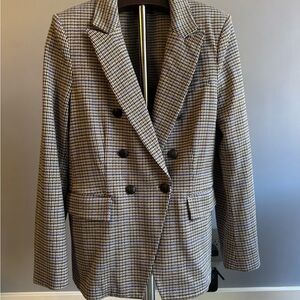 rag & bone Blue and Grey Check Blazer